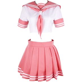 GK-O Fate Apocrypha FGO Astolfo Cosplay Costume Pink Sailor Suit JK Uniform