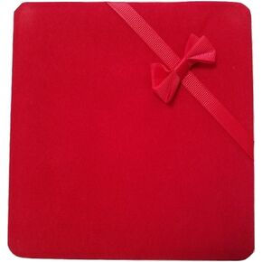 JM Future Velvet Set Gift Box for Jewelry, Necklace/Earring/Bracelet, X-Large, Red
