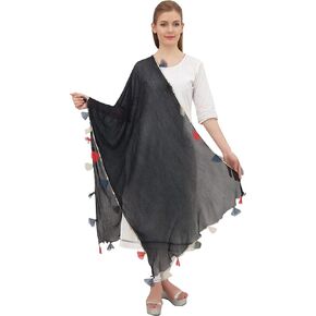 Chiffon Dupatta Indian Long Stole Throw Tassel Neck Wrap Chunni