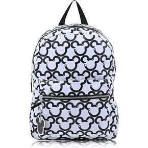 Disney Minnie Mouse Backpack for Women and Teens | Womens Mickey Mouse Double Strap Shoulder Bag (White Mickey)