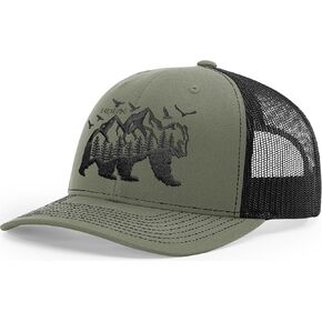 هورن جير قبعة سائق الشاحنة - اصدار قبعة الدب (اخضر/اسود) in Kuwait