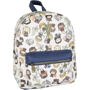 The Lord Of The Ring Allover Chibi Character Pattern Faux Leather Tote Bag Mini Backpack