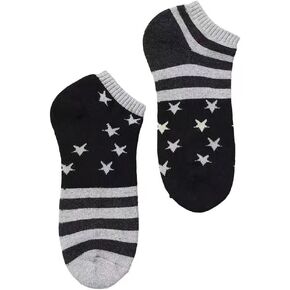 Unisex American Flag Star Striped Crew Socks 4th of July Independence Day Patriotic USA Low Cut Socks