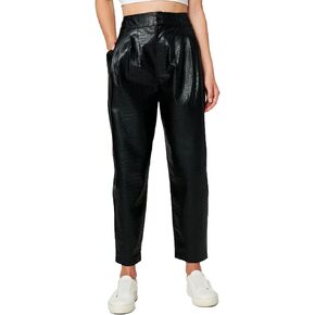[BLANKNYC] Womens Vegan Leather Crocodile Print Pants, Stay Real, 29-30 US