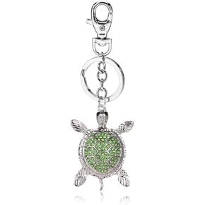 Liavy's Sea Turtle Charm Fashionable Keychain - Sparkling Crystal - 3 Colors