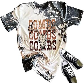 Cowboy Sunset Shirt Women Vintage Country Music T Shirt Western Short Sleeve Tee Cowgril Casual Top