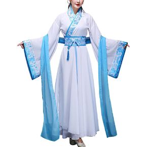 Women's Chinese Fairy Costume Wide Sleeve Hanfu Ruqun Dress Dance Performance Wear