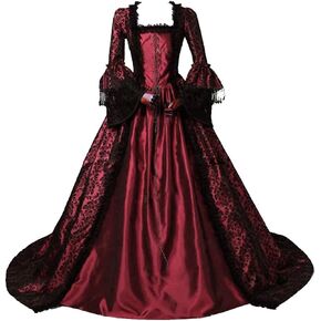 CountryWomen 18th Century Women's Rococo Ball Gown Victorian Masquerade Theme Costumes