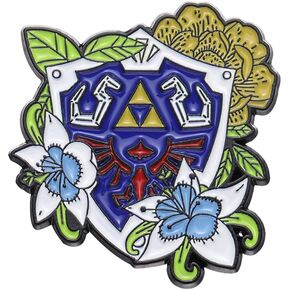 The Legend of Zelda Enamel Pins Blue Shield Brooches Lapel Badges Cartoon Funny Jewelry Gift