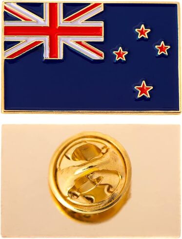 New Zealand Country Rectangle Flag Lapel Pin Enamel Made of Metal Memorvenir Hat Men Patriotic NZ (Rectangle Pin) in Saudi Arabia
