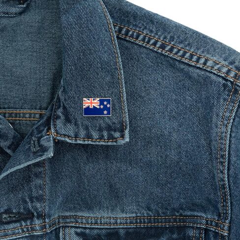New Zealand Country Rectangle Flag Lapel Pin Enamel Made of Metal Memorvenir Hat Men Patriotic NZ (Rectangle Pin) in Saudi Arabia