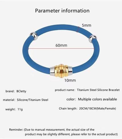 سوار السيليكون BCletty، سوار ثابت، منتجات عصرية مضادة للكهرباء الساكنة، تيتانيوم السيليكون، الجرمانيوم المغناطيسي، للجنسين in Kuwait