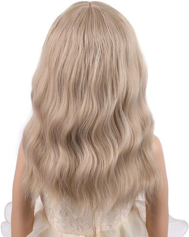 Kids Short Mix Blonde Wavy Curly Wigs Girls Blonde Wig with Bangs Synthetic Cosplay Hair Wig for kids Children in Saudi Arabia