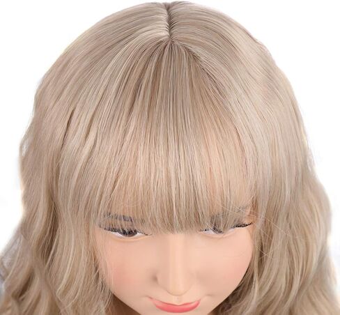 Kids Short Mix Blonde Wavy Curly Wigs Girls Blonde Wig with Bangs Synthetic Cosplay Hair Wig for kids Children in Saudi Arabia