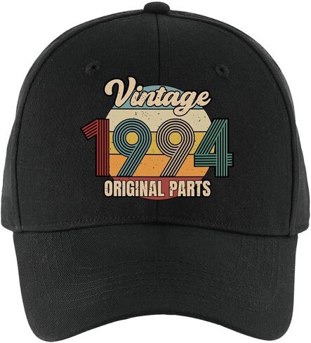 Pishovi Vintage 1994 Original Parts Funny Baseball Cap, 30th Birthday Vintage Baseball Adjustable Caps for Men, 30th Birthday Retirement Gifts for Men Women, 30 Years Old Gifts for Men Women Black in Saudi Arabia