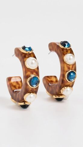 Lele Sadoughi Women's Wanderer Hoop Earrings in Saudi Arabia