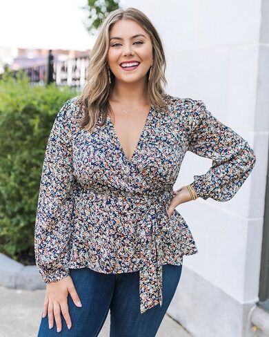 The Drop Women's Floral Print Wrap Top by @caralynmirand in Saudi Arabia
