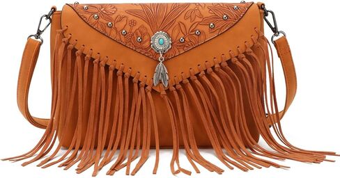 حقيبة Freie Liebe Retro Crossbody بمحفظة هامشية محفظة كروس غربية للنساء حقائب كتف فيروزية عتيقة in Kuwait