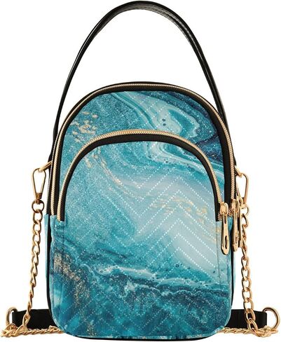 Unicorn Background with Rainbow Crossbody Handbags for Women Casual Leather Shoulder Phone Purse in Saudi Arabia