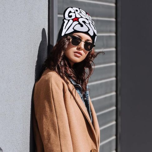 قبعة واي 2 كيه للرجال والنساء بتصميم عنكبوت واي 2 كيه، اكسسوارات سوداء مزدوجة الطبقات محبوكة مصنوعة من الاكريليك عالي الجودة، قبعة دافئة للنساء in Kuwait