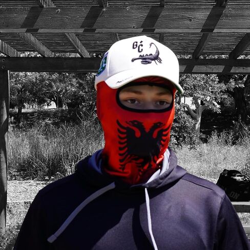 قناع تزلج بالاكلافا الألباني من GCBalacava غطاء وجه شيستي تتجه النسر الألباني حماية من الأشعة فوق البنفسجية ضد الرياح مموه in Kuwait