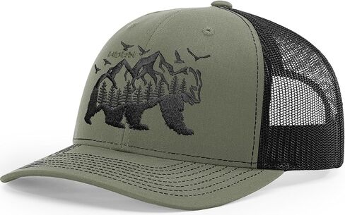 HORN GEAR Trucker Hat - Bear Hat Edition (Loden/Black) in Kuwait
