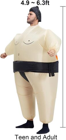 زي الكبار القابل للنفخ، زي مصارع السومو، زي السومو القابل للنفخ للبالغين، للرجال والنساء، الهالوين، الحفلات التنكرية in Kuwait