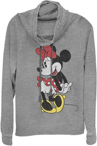 Disney Mickey Classic Minnie Women's Cowl Neck Long Sleeve Knit Top in Saudi Arabia