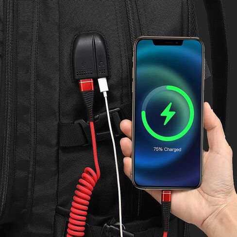 حقيبة ظهر مع منفذ شحن USB، حقيبة ظهر سوداء، حقيبة ظهر كبيرة جدًا للكمبيوتر المحمول بسعة 50 لترًا للرجال والنساء، حقيبة ظهر للكمبيوتر، حقيبة ظهر كبيرة للسفر مع حجرة للأحذية in Kuwait
