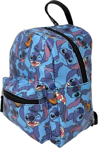 Disney Stitch All Over print 10" Mini Deluxe Backpack with 1 Front pocket- LSCME1WN in Saudi Arabia