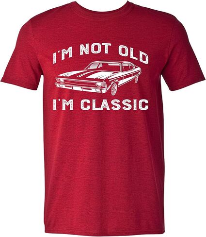تي شيرت I'm Not Old I'm Classic مضحك برسومات السيارات للرجال والنساء بأكمام قصيرة in Kuwait