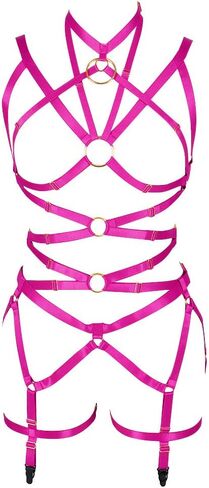 المرأة الجسم تسخير الصدرية مطاطا بدون كعب قفص الصدرية قابل للتعديل الجوف خارج مجموعة Strappy وحزام الرباط حجم كبير in Kuwait