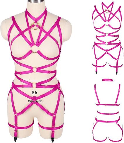 المرأة الجسم تسخير الصدرية مطاطا بدون كعب قفص الصدرية قابل للتعديل الجوف خارج مجموعة Strappy وحزام الرباط حجم كبير in Kuwait