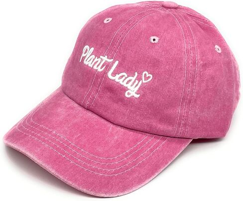 MLEXIS Plant Lady Plant Lover Hat, Embroidered Ponytail Cap for Gardening, Womens Adjustable Distressed Baseball Cap in Saudi Arabia