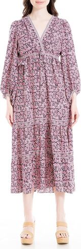 Max Studio Women's Long Sleeve Tiered Maxi Dress in Saudi Arabia