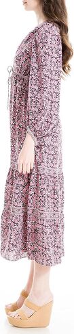 Max Studio Women's Long Sleeve Tiered Maxi Dress in Saudi Arabia