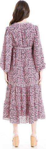 Max Studio Women's Long Sleeve Tiered Maxi Dress in Saudi Arabia