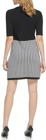 Karl Lagerfeld Paris Women's Knit Hounds Tooth Sweater Dress in Saudi Arabia