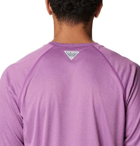 Columbia Men's Terminal Tackle Heather Long Sleeve Shirt, Berry Jam Heather/Granite Purple Logo, XX-Large in Saudi Arabia