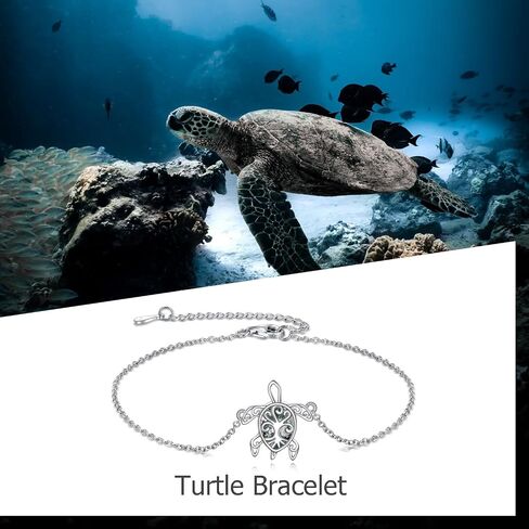 URONE Sea Turtle Anklet Bracelet for Women Sterling Silver Adjustable Beach Anklet Bracelet Beach Jewelry Gifts for Women Men in Saudi Arabia