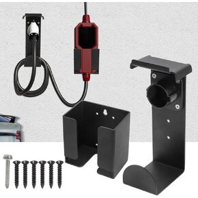 Alpha Rider EV Charger Holder, Upgraded EV Charging Control Box Holder, Cable Organizer & Nozzle Holster Dock for All J1772 & Tesla Charger Connector, Wall Mount EV Charger Storage