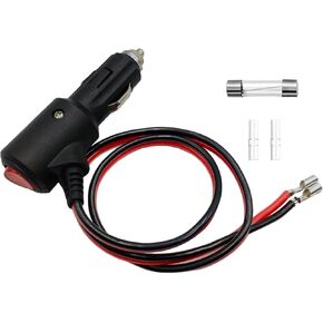 12V Cigarette Lighter Plug With Switch On Off - Heavy Duty Cigarette Lighter Plug Replacement With Leads & LED 15A, 12V Male Cigarette Lighter Plug Adapter 16AWG 2FT For Car Truck Motorcycle
