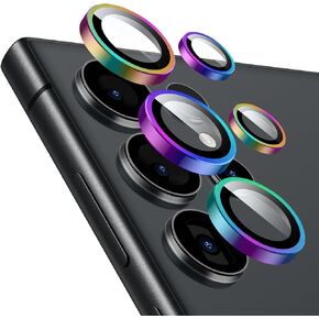 CYNOVA S24 Ultra Camera Lens Protector for Samsung Galaxy S24 Ultra Accessories, Scratch Resistant HD Clarity Ultra-Thin 9H Tempered Glass S24 Ultra Accessories, Case Friendly, Set of 5, Colorful