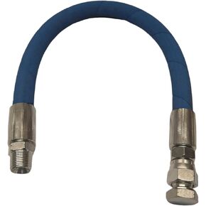 Upgraded Engine Drain Port Oil Changing Hose, 3/8" NPT, 18" Length, High-Temperature 300°F, Replaces STAN1438 1723165SM 116-4924（3/8 NPT male threads fit NPT female threads with around 0.58"(15mm)ID.）