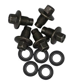 TTDYKX 5 PCS Oil Drain Plug Pilot Point Molded Gasket M14x1.5mm 090-115 090-938CD 65324 653116US 1013938 6506214AA 6507741AA F6TZ-6730-BA Compatible with Ford F150 Lincoln Chrysler Dodge Jeep