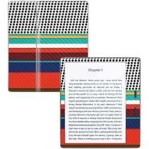MightySkins Carbon Fiber Skin for Amazon Kindle Oasis 7" (9th Gen) - Glitzy Chevron | Protective, Durable Textured Carbon Fiber Finish | Easy to Apply, Remove, and Change Styles | Made in The USA