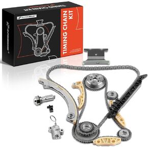 A-Premium Engine Timing Chain Kit W/Tensioner [fit DOHC, 4Cyl 2.0 2.2 2.4L] Compatible with Chevy & Buick & GMC & Pontiac & Saab & Saturn, fits Equinox, HHR, Terrain, G6, Ion, Sky, Verano, LaCrosse