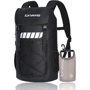 IDRYBAG Roll Top Waterproof Backpack for Men, Floating Dry Backpack Waterproof 25L/45L, Dry Bag Backpack for Outdoor Activities Kayaking, Canoeing, Boating, Hiking, Camping