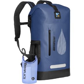 IDRYBAG Waterproof Backpack Dry Bag PVC 30L, Floating Bag Dry Backpack for Men, Dry Sack Waterproof Bag for Kayaking, Canoeing, Boating, Camping, Hiking