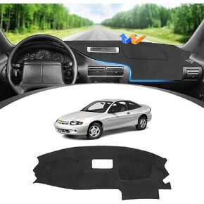 FIILINES Dash Cover Fit for Chevy/Chevrolet Cavalier 1995-2005 Cavalier Accessories Suede Dash Cover Mat Sunshade Anti-Slip Pad Carpet Protector